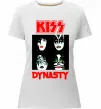 Женская премиум футболка Kiss dynasty Белый фото