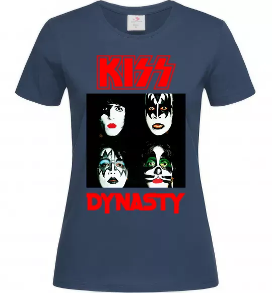 Жіноча футболка Kiss dynasty Темно-синій фото