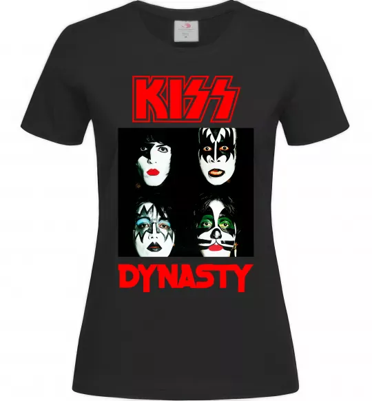 Жіноча футболка Kiss dynasty Чорний фото