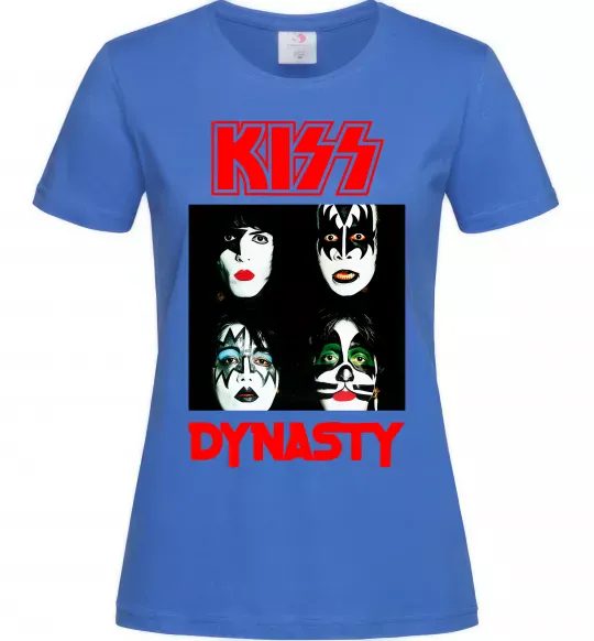 Жіноча футболка Kiss dynasty Яскраво-синій фото