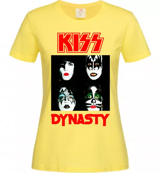 Жіноча футболка Kiss dynasty Лимонний фото