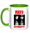 Чашка з кольоровою ручкою Kiss dynasty Зелений фото