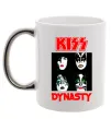 Чашка з кольоровою ручкою Kiss dynasty Срібло фото