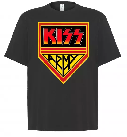 Футболка Оверсайз Kiss army Черный фото