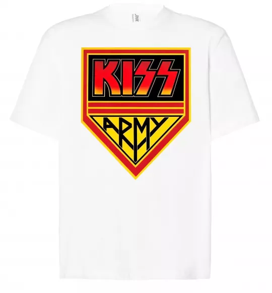 Футболка Оверсайз Kiss army Белый фото