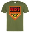 Мужская футболка Kiss army Оливковый фото