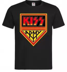 Мужская футболка Kiss army Черный фото