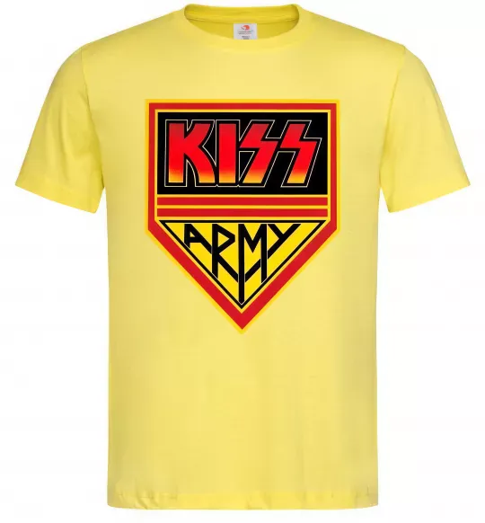 Мужская футболка Kiss army Лимонный фото
