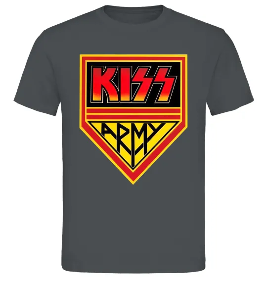 Мужская футболка Kiss army Графит фото