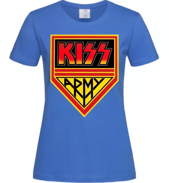 Женская футболка Kiss army Ярко-синий фото