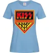 Женская футболка Kiss army Голубой фото