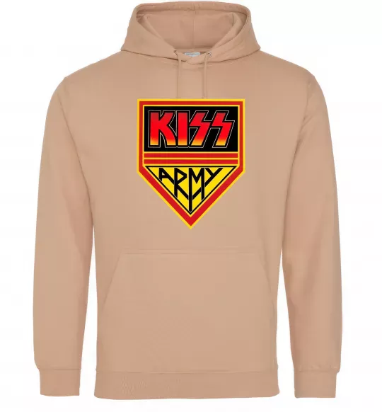 Чоловіча толстовка (худі) Kiss army Пісочний фото