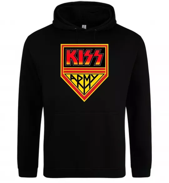 Женская толстовка (худи) Kiss army Черный фото