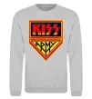 Свитшот Kiss army Серый меланж фото