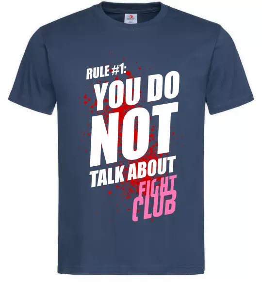 Чоловіча футболка Fight club rule 1 Темно-синій фото