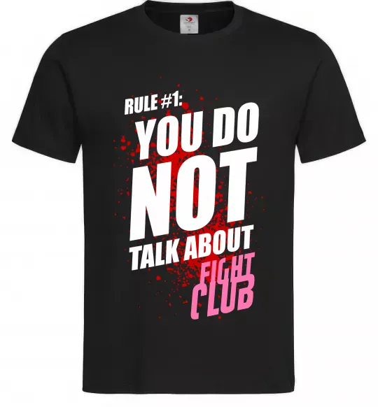 Чоловіча футболка Fight club rule 1 Чорний фото