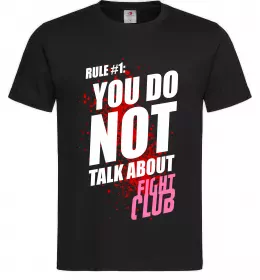 Чоловіча футболка Fight club rule 1 Чорний фото