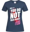 Жіноча футболка Fight club rule 1 Темно-синій фото