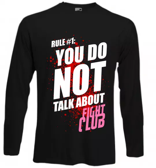 Лонгслив Fight club rule 1 Черный фото
