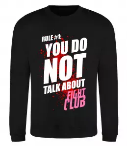 Свитшот Fight club rule 1 Черный фото