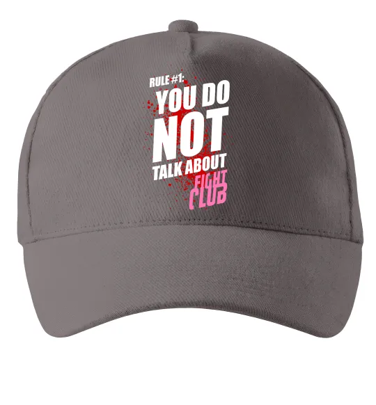 Кепка Fight club rule 1 Сірий фото