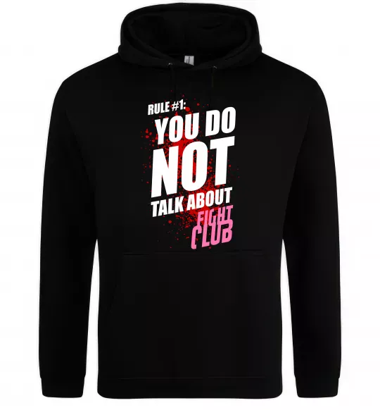 Женская толстовка (худи) Fight club rule 1 Черный фото