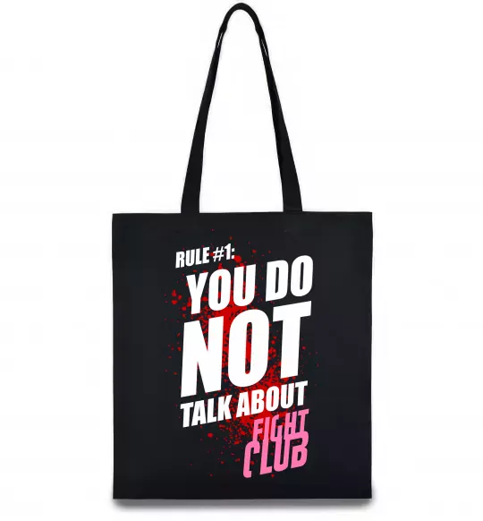 Эко-сумка Fight club rule 1 Черный фото