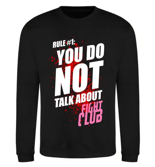Світшот Fight club rule 1 Чорний фото