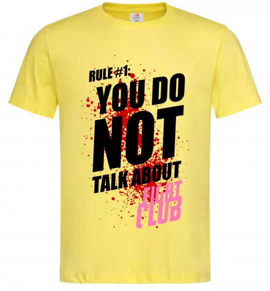 Чоловіча футболка Fight club rule 1 Лимонний фото