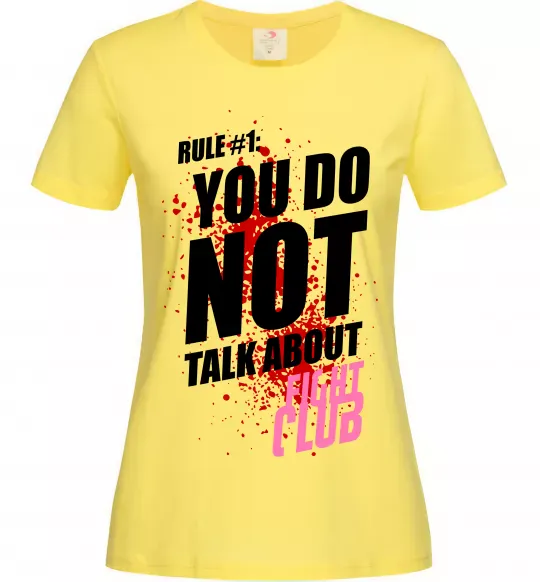 Жіноча футболка Fight club rule 1 Лимонний фото
