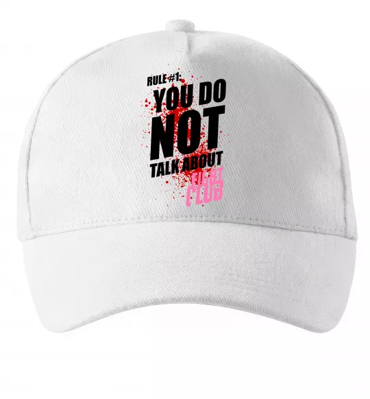 Кепка Fight club rule 1 Білий фото