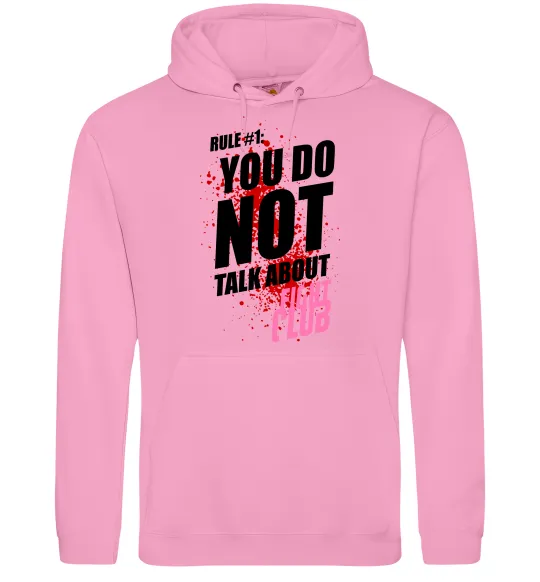 Чоловіча толстовка (худі) Fight club rule 1 Рожевий фото