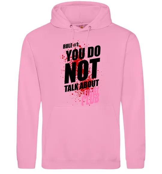 Женская толстовка (худи) Fight club rule 1 Розовый фото