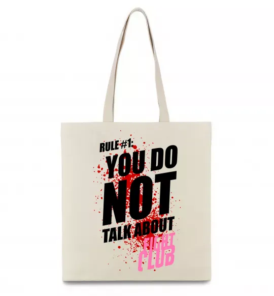 Эко-сумка Fight club rule 1 Бежевый фото