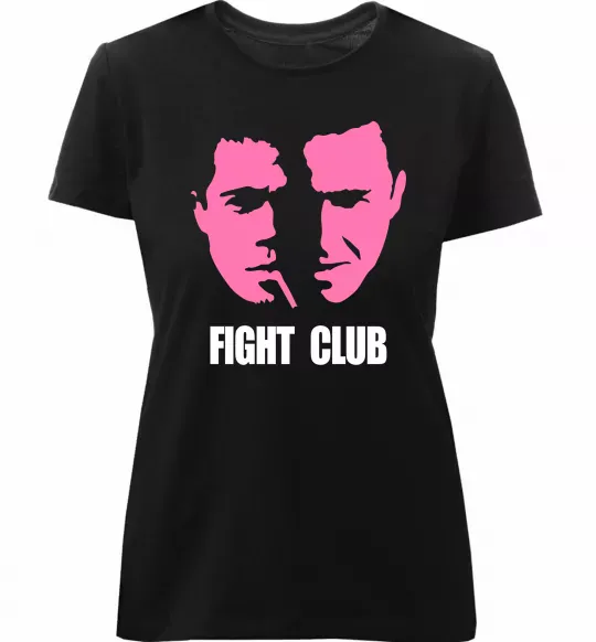 Жіноча преміум футболка Fight club Чорний фото