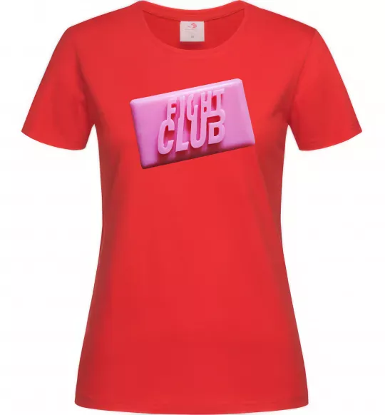 Женская футболка Soap fight club Красный фото