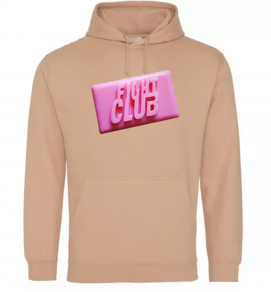 Мужская толстовка (худи) Soap fight club Песочный фото
