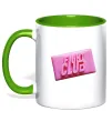 Чашка з кольоровою ручкою Soap fight club Лаймовий фото