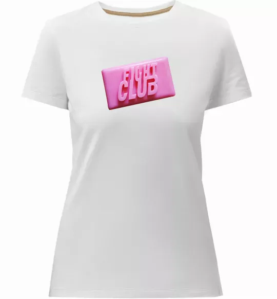 Жіноча преміум футболка Soap fight club Білий фото