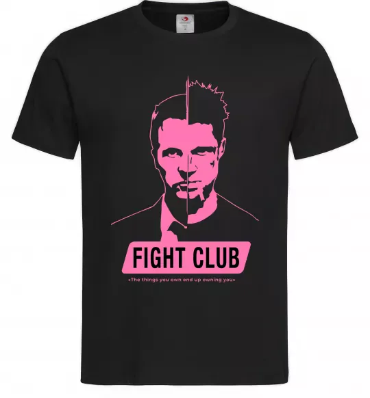 Чоловіча футболка Pink Fight club Чорний фото