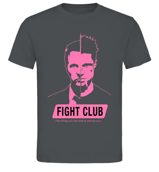Чоловіча футболка Pink Fight club Графіт фото