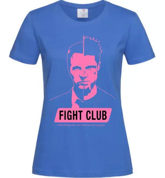 Жіноча футболка Pink Fight club Яскраво-синій фото
