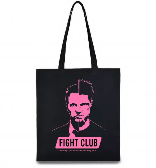 Эко-сумка Pink Fight club Черный фото
