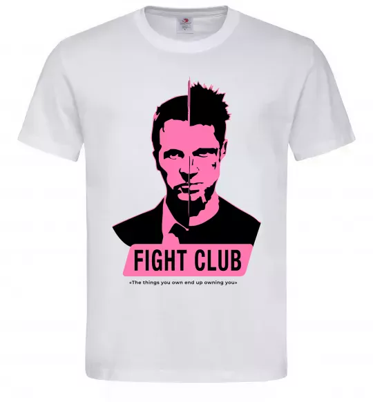 Чоловіча футболка Pink Fight club Білий фото