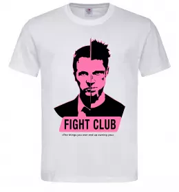 Чоловіча футболка Pink Fight club Білий фото
