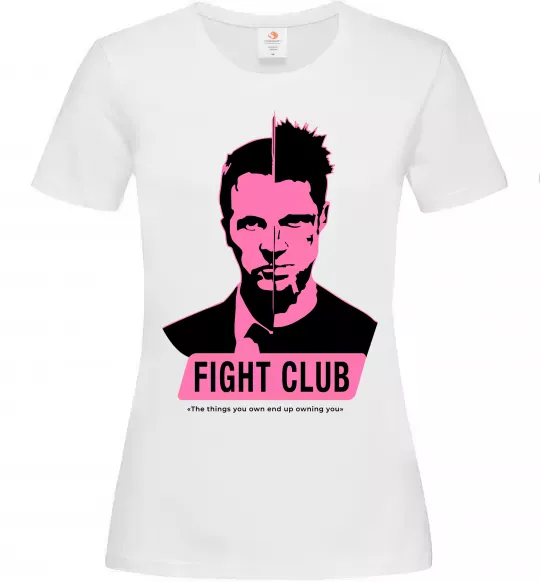 Жіноча футболка Pink Fight club Білий фото