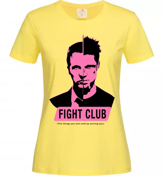 Жіноча футболка Pink Fight club Лимонний фото