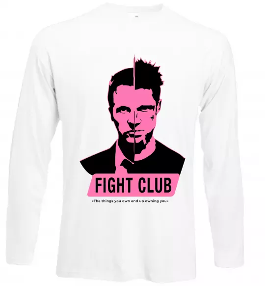 Лонгслив Pink Fight club Белый фото