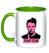 Чашка с цветной ручкой Pink Fight club Лаймовый фото