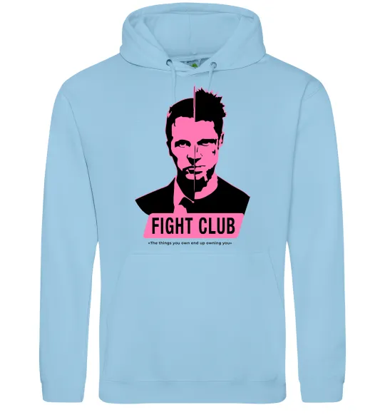 Женская толстовка (худи) Pink Fight club Голубой фото